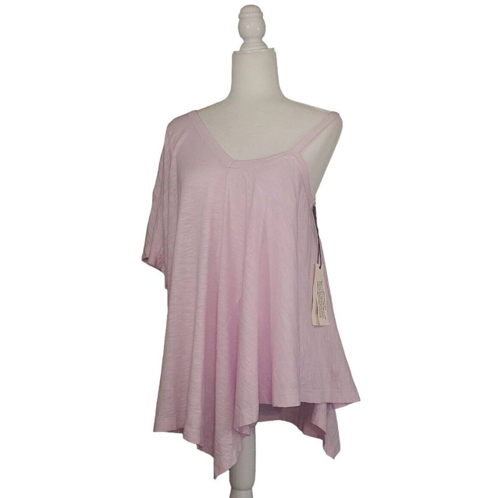 Wilt Sweater One Shoulder Pink Slouchy Boyfriend Street Wear Uneven Tunic XS S M